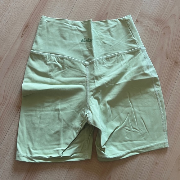 eladay Pants - ELADAY High-Waist Women’s Bike Shorts in Lime Green